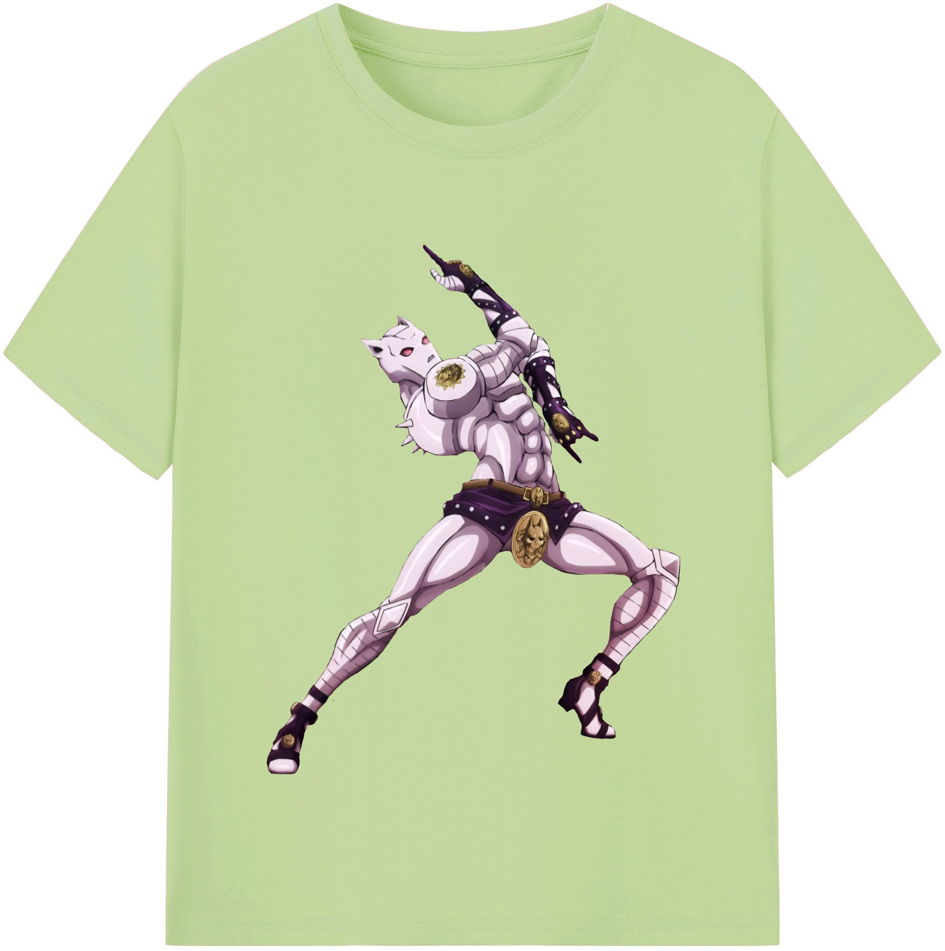 （画像用） ジョジョの奇妙な冒険 きら よしかげ JoJo's Bizarre Adventure Kira Yoshikage 綿100％半袖Tシャツ（フロントプリント）